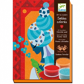 Набор для создания песочных картинок - Голубые принцессы (Djeco, 08637k)